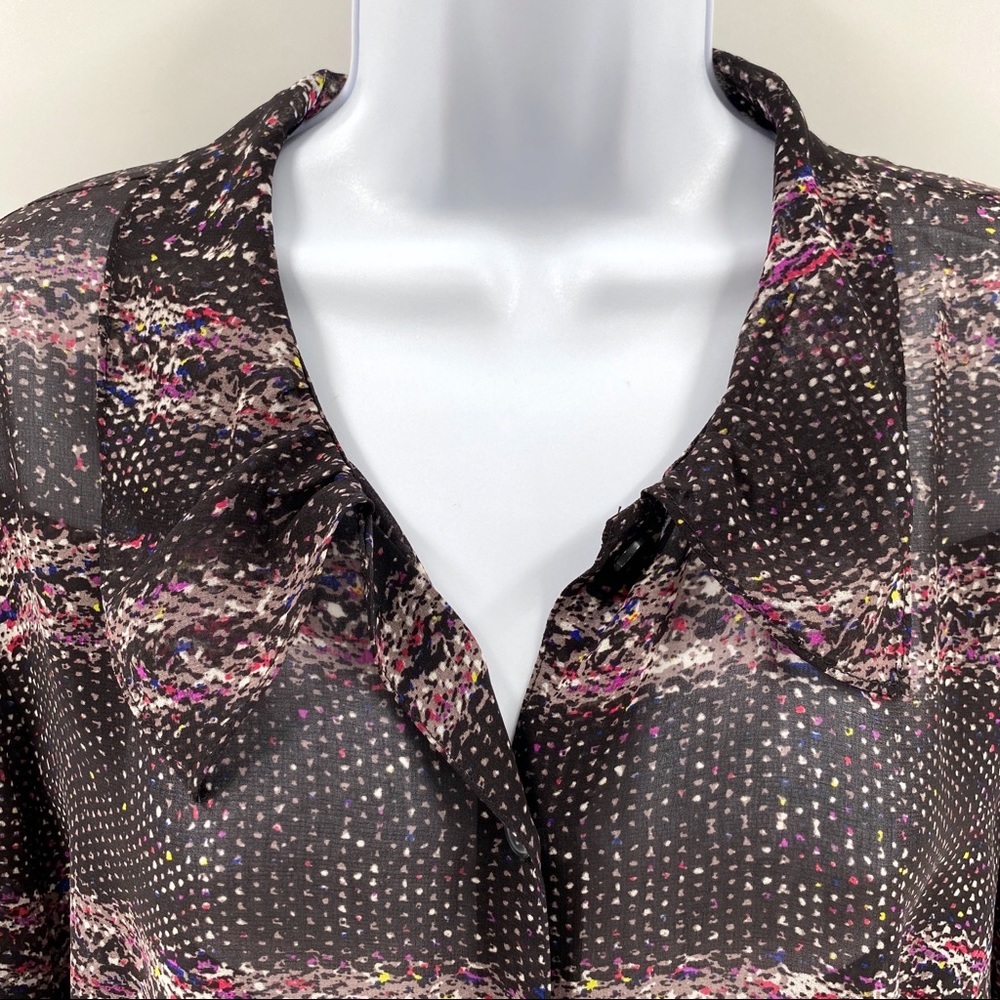 CAbi Paris Long Sleeve Blouse Size L - Picture 6 of 9